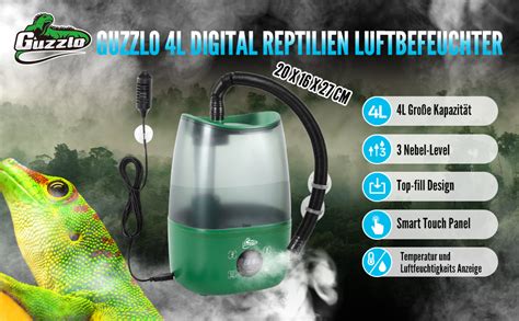 Guzzlo Reptilie Luftbefeuchter L Gro Reptile Humidifier Fogger Mit