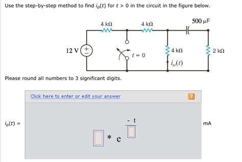 Solved Use The Step By Step Method To Find Io T For T 0 Chegg