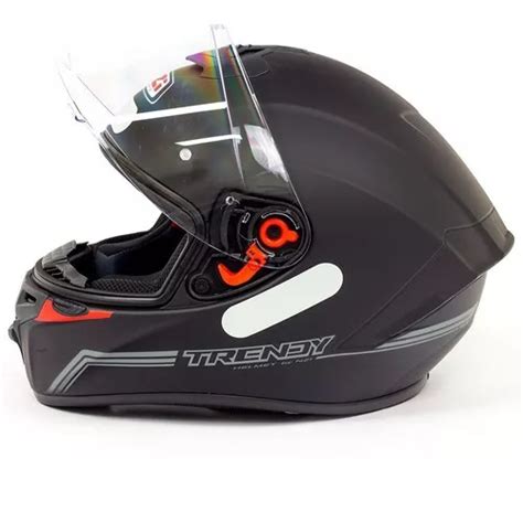 Casco Para Moto Integral Nzi Helmets Trendy Negro Mate Talla S