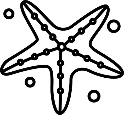 Premium Vector Starfish Outline Vector Illustration