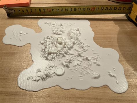 3D printed map of Night City. I don’t recall where I grabbed the ...