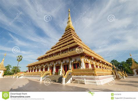 Templo De Phra Mahathat Kaen Nakhon O Phra Ese Nong Waeng Tha Foto