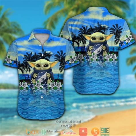 Dallas Cowboys Baby Yoda Ocean Hawaiian Shirt - HomeFavo