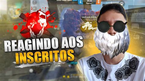 Free Fire Ao Vivo Treinamento Insano Reagindo Aos Inscritos Nos