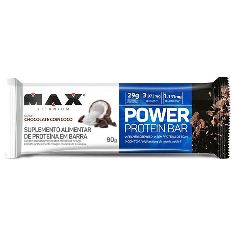 Barra Power Protein Bar Max Titanium Chocolate Coco G