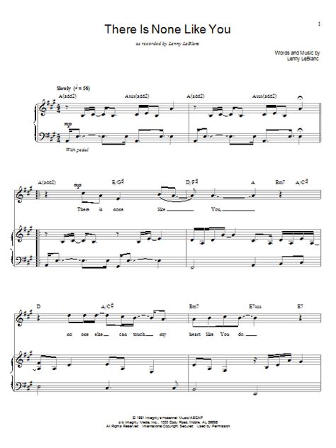 There Is None Like You | Sheet Music Direct