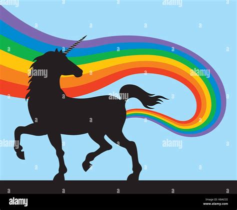 Einhorn Und Regenbogen Stock Vektorgrafiken Kaufen Alamy