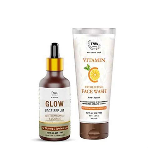 Buy Tnw The Natural Wash Skincare Combo With Glow Face Serum And Vitamin C Exfoliating Face Wash