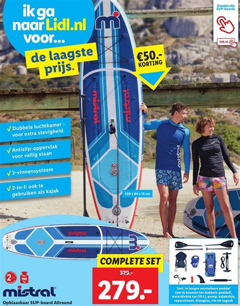 Mistral Opblaasbaar SUP Board Allround Aanbieding Bij Lidl