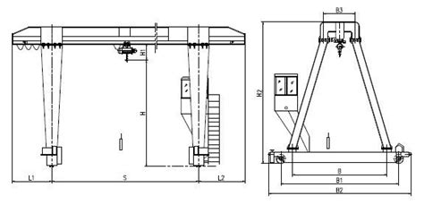 MH Series Single Girder Gantry Crane With Hoist Of DJCRANES