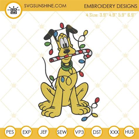 Retro Mickey Mouse Christmas Embroidery Design Files