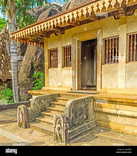 The Entrance To The Old Rock Temple Of Isurumuniya In Anuradhapura Sri