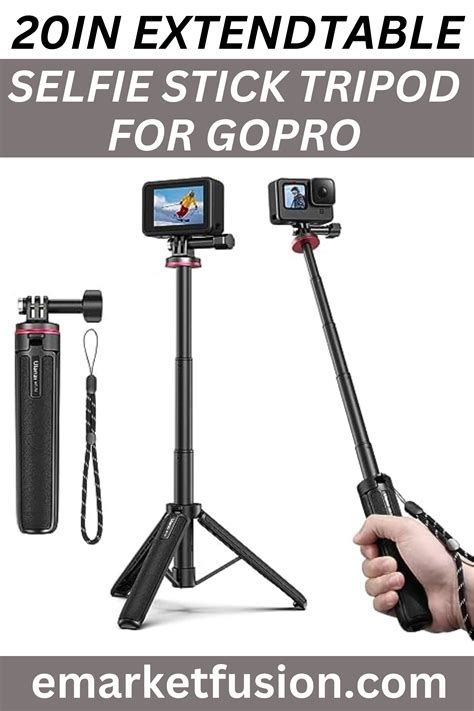 20in Extendtable Selfie Stick Tripod for Gopro in 2024 | Selfie stick ...