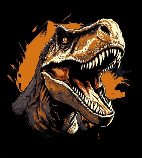 Jurassic World Tyrannosaurus Rex Portrait De Dinosaure Dans Un Style