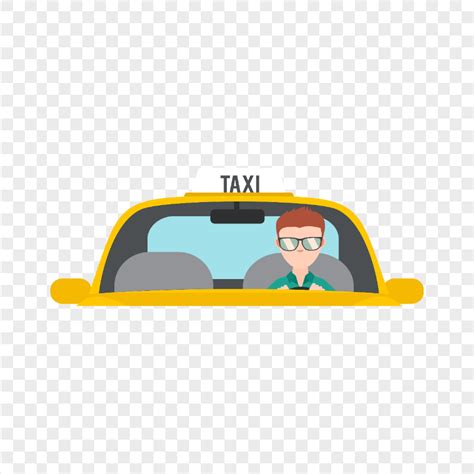 Cartoon Clipart Taxi Driver Transparent Background | Citypng