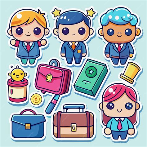 cartoon illustration   people objects   premium ai