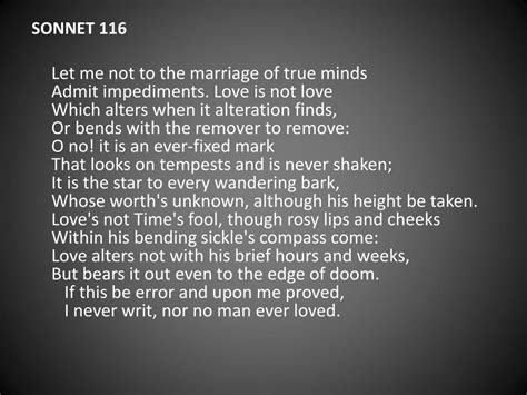 Ppt Sonnet 116 By William Shakespeare Powerpoint Presentation Free