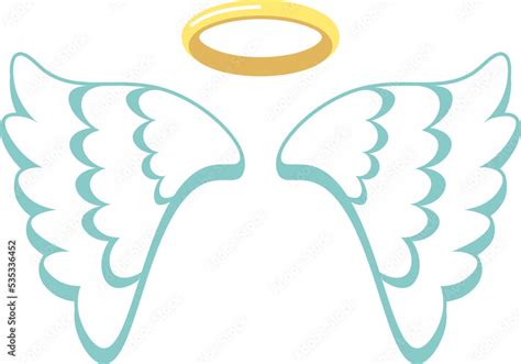 Cartoon Angel Wings vector illustration Stock Vector | Adobe Stock