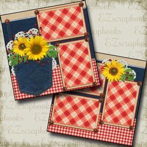 Beachy Flowers 2 Premade Scrapbook Pages EZ Layout 3834 Etsy Baby