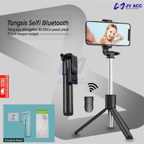 Jual Nvn R1 Tongsis Selfie Stick Tripod Phone Stand Bluetooth Remote