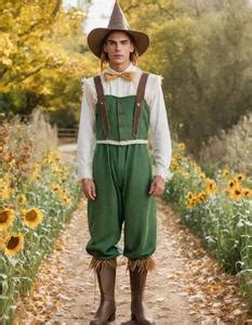 Scarecrow Wizard Of Oz Costume Adult Fancy Dress Face Swap Insert