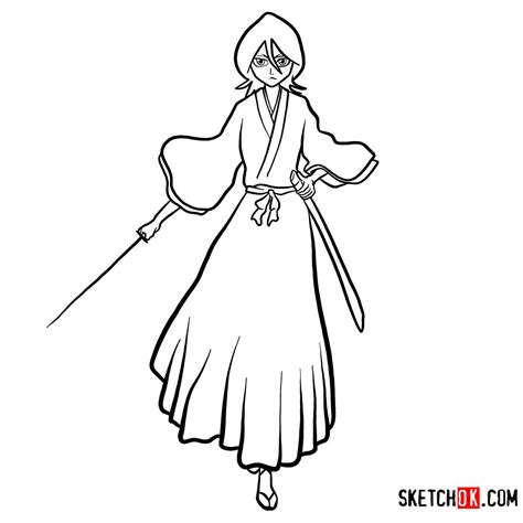 How To Draw Rukia Kuchiki Full Growth Bleach Dessin