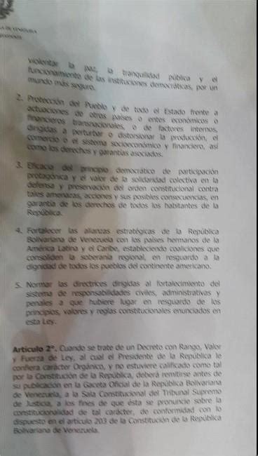 An Aprobó En Primera Discusión Ley Habilitante Antiimperialista