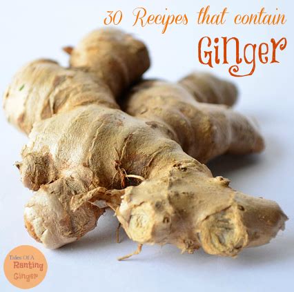 30 Recipes that contain Ginger | Tales of a Ranting Ginger