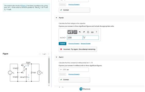 Solved The Switch In The Circuit Of Figure Has Been In Chegg