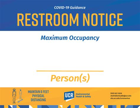 COVID-19 Restroom Notice | Environmental Health & Safety