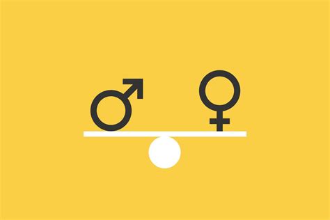 Male And Female Symbol On The Scales With Balance Gender Equality Concept 46744699 Vector Art