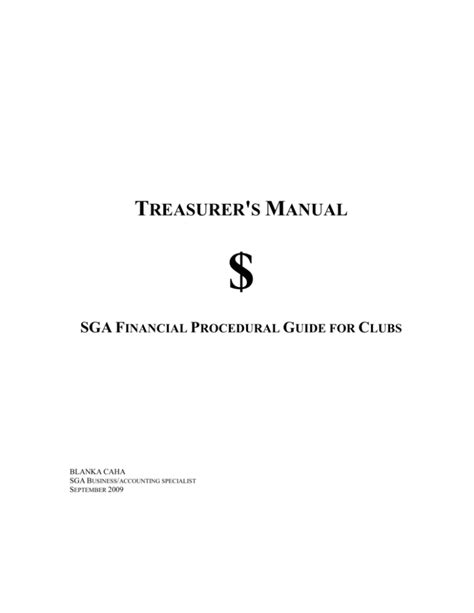 Treasurers Manual University Of Vermont