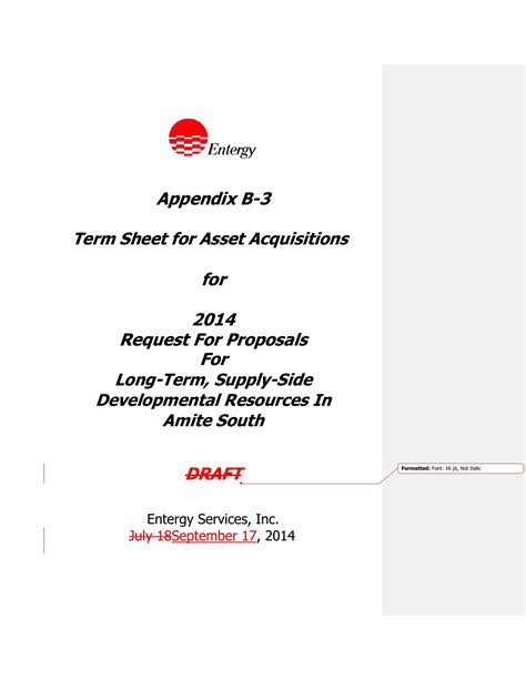 Term Sheet - Template Spark...: Premium Template - Template Spark