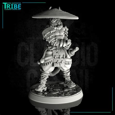 D Printable Male Samurai Warrior Tengu Oni Elf Human Firbolg