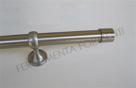 Bastone Per Tende In Acciaio Inox Diametro Mm Finali Piatti E