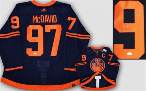 Connor Mcdavid Signed Edmonton Oilers Adidas Jersey Authentic Autograph