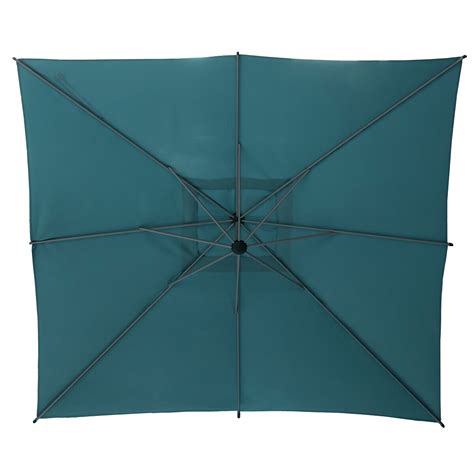 Parasol déporté carré MANOA Bleu canard Hespéride 3 m