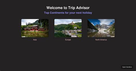 Trip Advisor Codesandbox