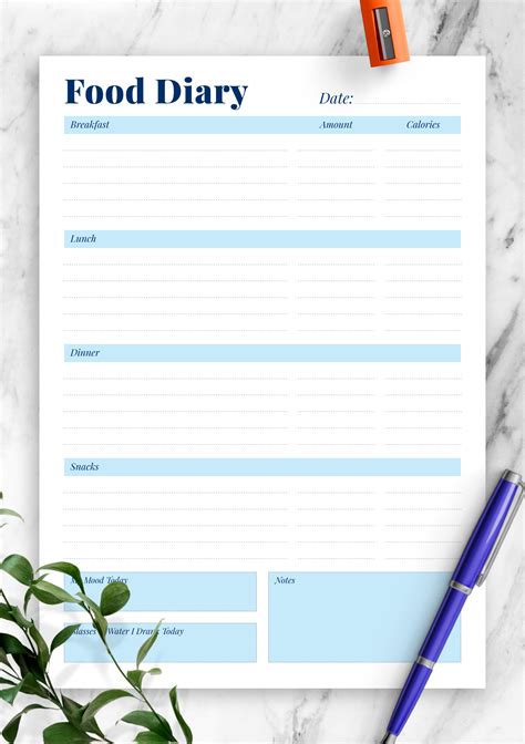 Food Journal Free Printable