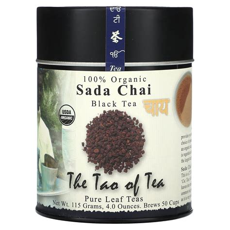 The Tao Of Tea 100 Organic Black Tea Sada Chai 4 Oz 115 G