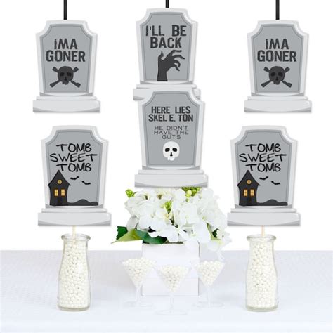 Graveyard Tombstones - DIY Decorations Halloween Essentials - Tombstone Shaped Halloween Party ...