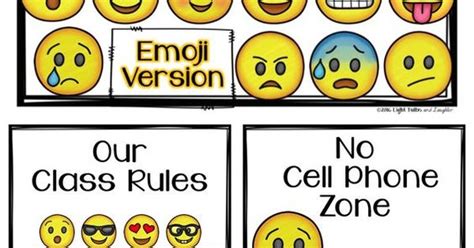 Editable Class Rules Signs Mottos Emoji Theme Class Rules Emoji