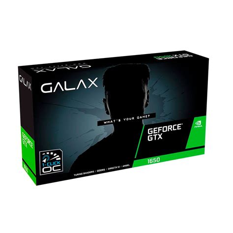 Placa De Vídeo Gtx 1650 Ex 1 Click Oc Galax Nvidia Geforce 4gb Gddr6