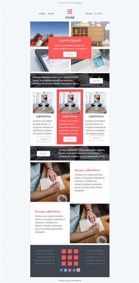 Grid Modèle Newsletter Gratuit à Télécharger