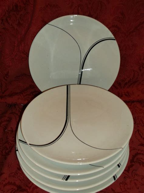 Newcor Stoneware Pattern Salad Plates Nice Ebay