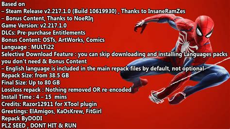 Marvel’s Spider-Man Remastered (v2.217.1.0 + DLC + Bonus Content ...