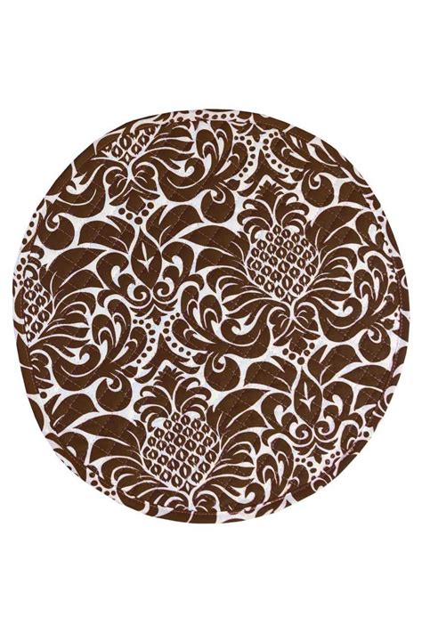 Gracious Chocolate Brown Reversible Bold Striped Chocolate Brown Print Hen House Linens