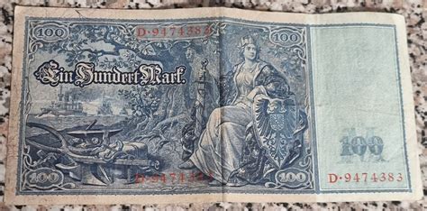 Original Banknote Deutschland Deutsches Reich Reichsbanknote