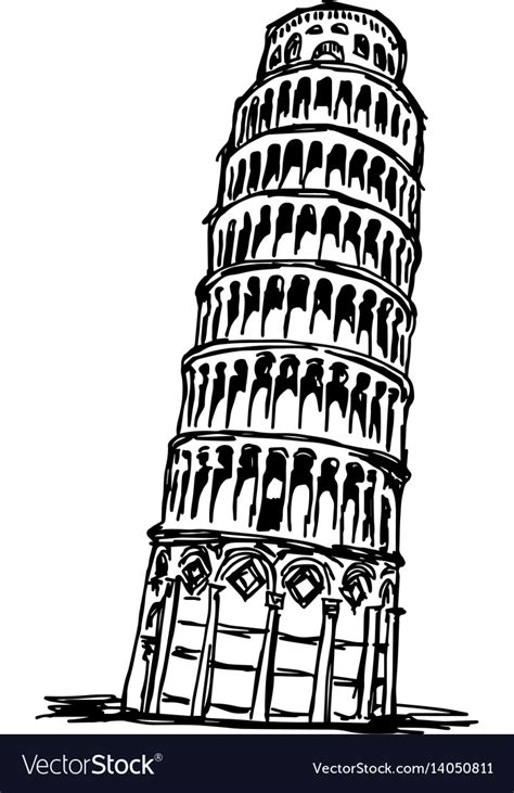 Leaning Tower Of Pisa Royalty Free Vector Image