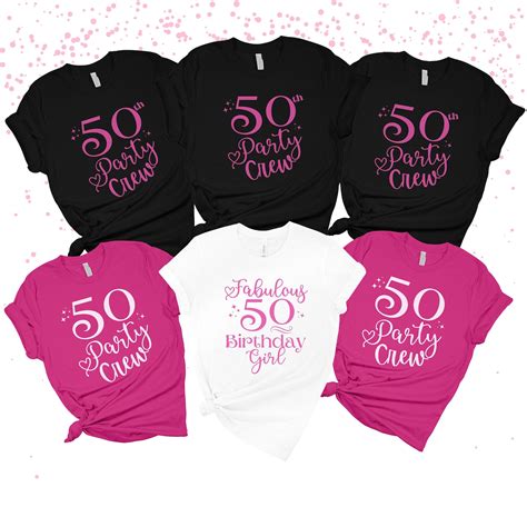 50th Birthday For Women 50th Birthday Shirt 50th Birthday Group Shirts Fifty And Fabulous